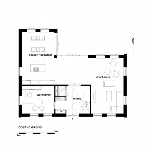 keuken uitgebouwd extra inhoud 60 m3 (Afbouw)